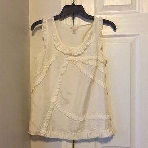 JCrew silk blouse with ruffles